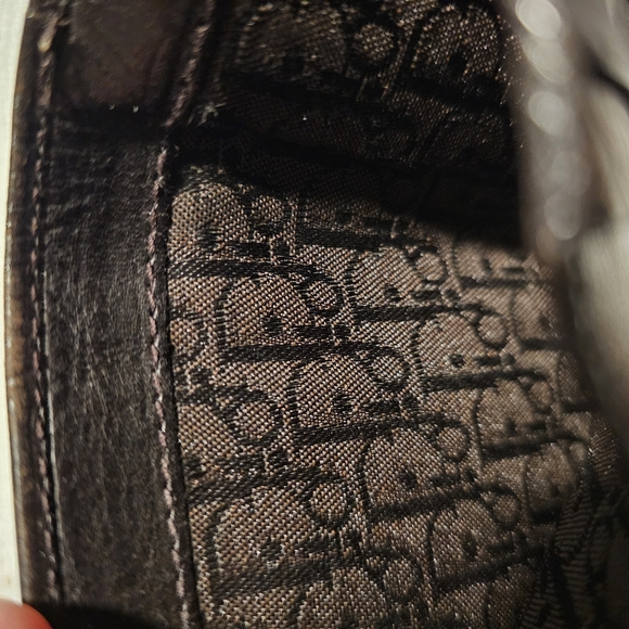 Christian Dior CD Logo Leather Bi-Fold Wallet, VINTAGE, Brown, Women's, VGUC! - Picture 9 of 13